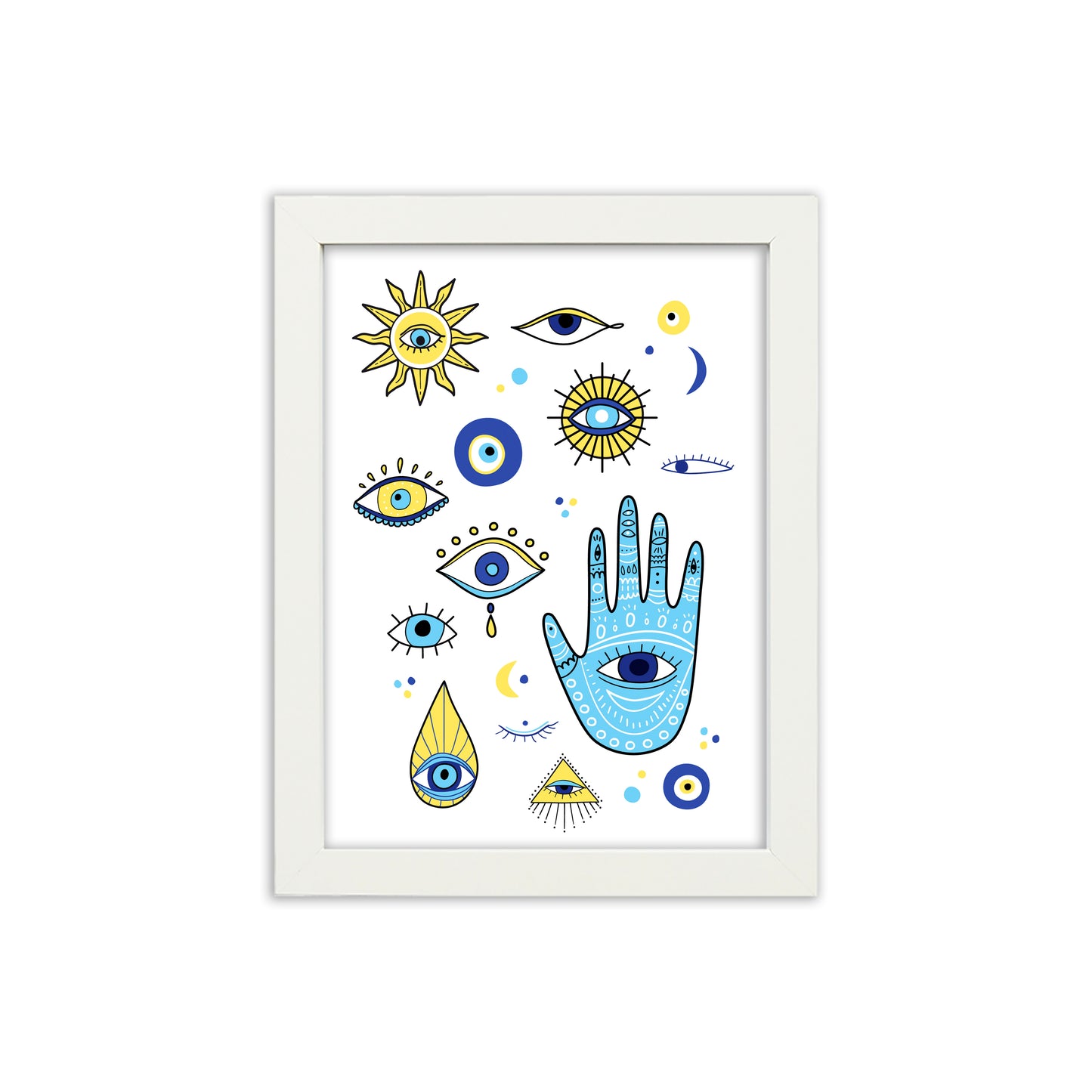 PEACE WITHIN (BLUE) - FRAMED PRINT