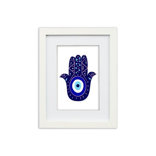 ECLECTIC HAMSA MATI - FRAMED PRINT