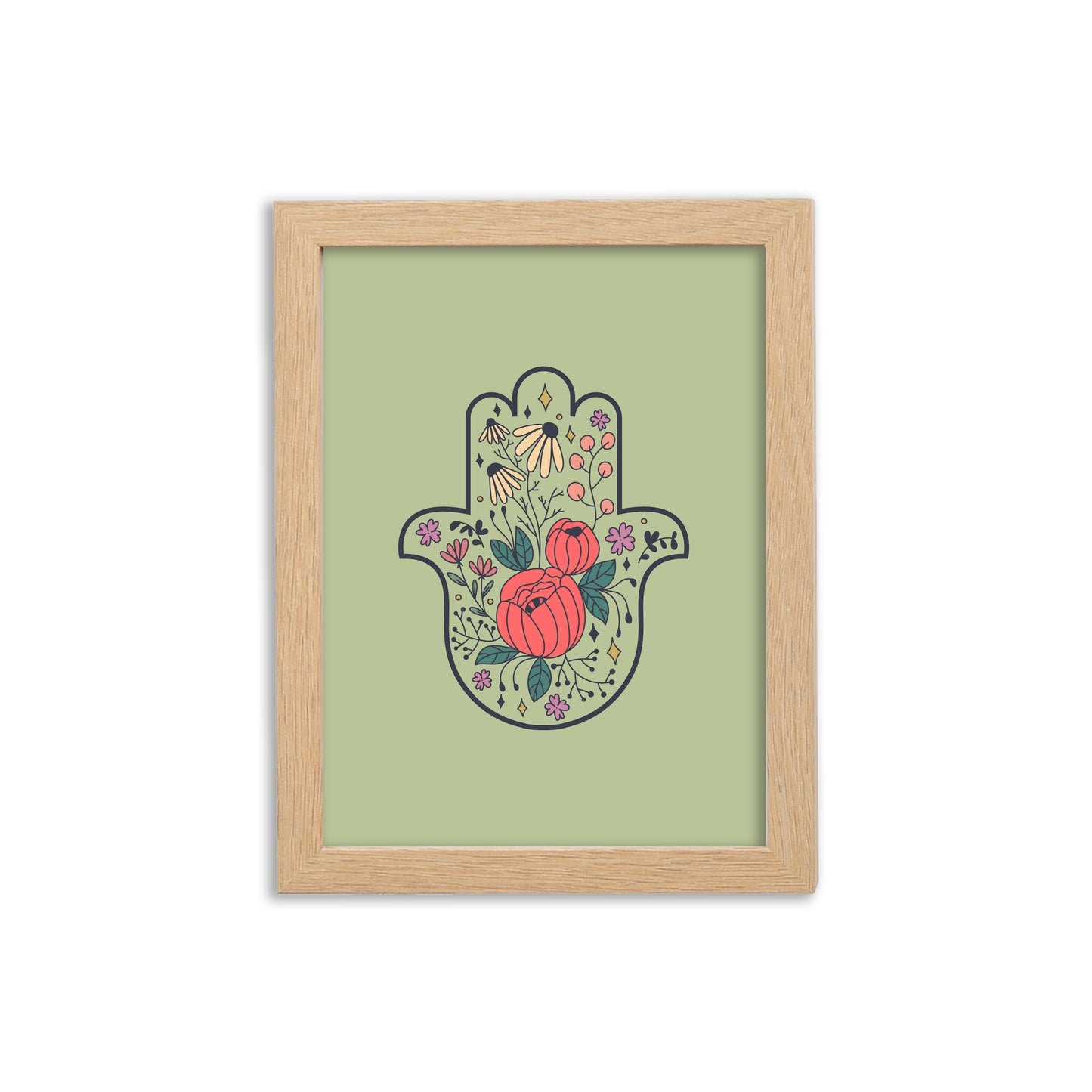 HAMSA IN BLOOM - FRAMED PRINT