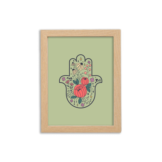 HAMSA IN BLOOM - FRAMED PRINT